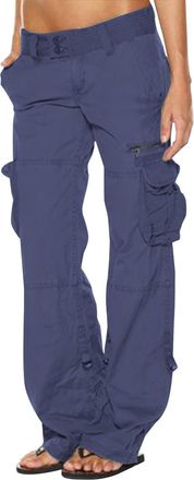 Generic Cargo Trousers Women UK Sale Loose Cargo Pants with Pockets Baggy High Waist Y2K Straight Casual Wide Leg Parachute Pants 90s Fashion Aesthetic Jogger