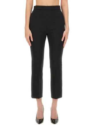 Max Mara Black Slim Flat Front Pant