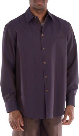 Burberry Striped Wool Button Down Shirt, Size X-Small