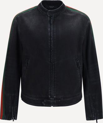 Gucci Cotton denim biker Jacket Male 50