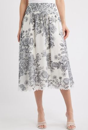 Kobi Halperin Lidia MidiSkirt in Ivory Multi at Nordstrom, Size X-Small