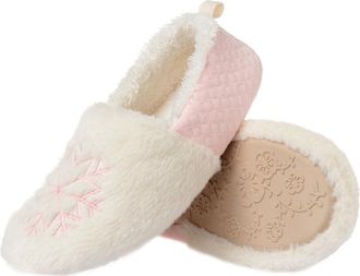 Yardwe Women Indoor Warm Slippers Non-Slip Soft Sole Cotton Slippers Winter Thermal Footwear for Ladies Size M (38-39) in