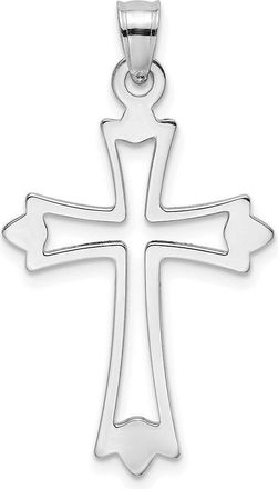 Diamond2Deal 14k Gold Polished and Cut-Out Cross Charm Pendant