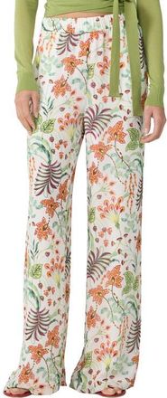 Diane Von F&uuml;rstenberg Verick Print Wide Leg Pants in Miragevine White at Nordstrom, Size Xx-Small