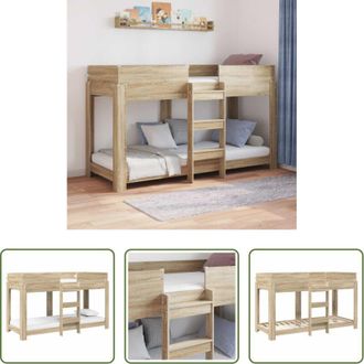vidaXL vidaXL Letto per Cameretta - Letto a Castello per Bambini Rovere Sonoma 75 x 190 cm