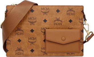 MCM Mcm Damess Etui Stof Bruin/Cognac