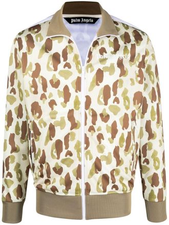 Palm Angels Trainingsjack met camouflageprint - Beige