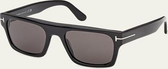 Tom Ford Mens Cyrus 02 53mm Square Acetate Sunglasses