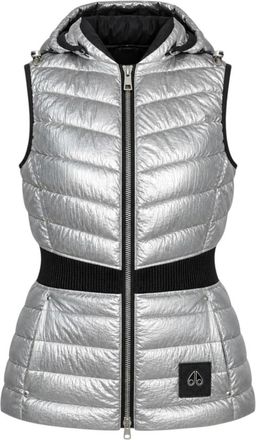 Moose Knuckles Show Jump Vest - Dames - Jassen - Grijs - Maat: S Leer