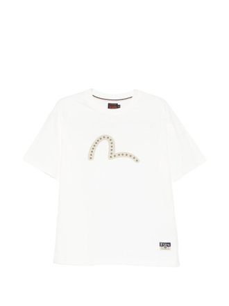 Evisu ht Seagull Printed ss Tee w Metal Studs