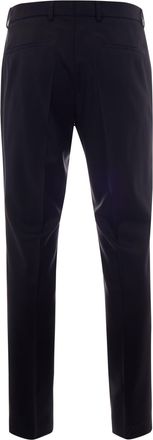 HUGO BOSS Mens Trousers Slim-Fit Black Virgin Wool