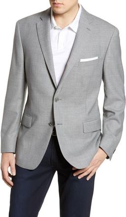 Hart Schaffner Marx New York Fit Solid Wool Blazer in Grey at Nordstrom, Size 42 S