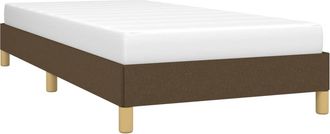 vidaXL Estructura De Cama Sin Colch&oacute;n Tela Marr&oacute;n Oscuro 80x200 Cm Vidaxl