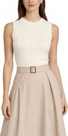 Veronica Beard Jerrel Merino Wool Tank Top In Ivory