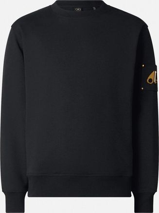 Moose Knuckles HARTSFIELD GOLD LOGO SWEATSHIRT Size: XL, colour: BLACK
