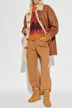 Isabel Marant Shearling Coat Berthie, Womens, Brown