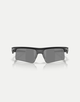 Oakley Bisphaera Speed - Occhiali da sole rettangolari color nero opaco con lenti a specchio nere