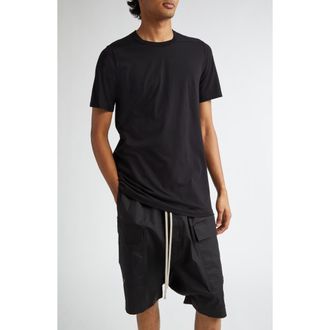 Rick Owens Level T Longline Cotton T-Shirt in Black at Nordstrom, Size Small
