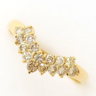 C&A Brown Yellow Gold Yellow Gold (18K) Band Ring (Pre-Owned)
