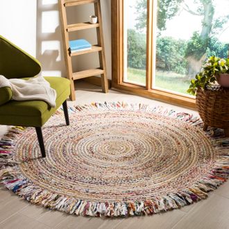 Safavieh Cape Cod Hand Made Area Rug, Ivory / Light Beige Bohemian Style Non-Shedding