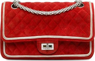 Chanel Hobo Bags - 2016 Medium Suede Re-issue 2.55 Double Flap - Gr. unisize - in Rot - für Damen