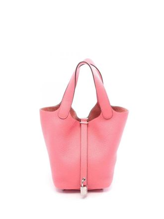 Herm&egrave;s 2020 Clemence Picotin Lock 18 handbag - Pink