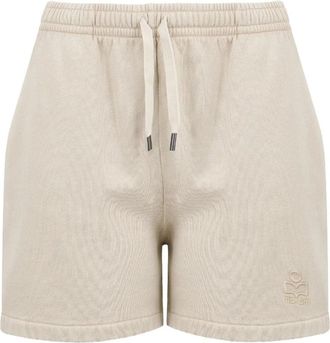Isabel Marant Miranae Drawstring Shorts - Dames - Bermuda - Beige - S - Katoen - Korte Broeken