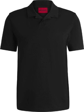 HUGO BOSS Hugo Mens Stretch Cotton Polo Shirt in Black - Size X-Large