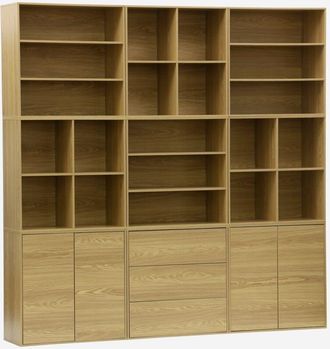 Sweeek Sweeek - Libreria modulabile decorazione legno 9 elementi