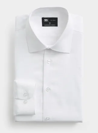 Le 31 Mens Solid wrinkle-free Dobby shirt Modern fit