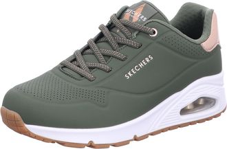 Skechers Womens Uno - Shimmer Away Sneaker, Green, 7 UK