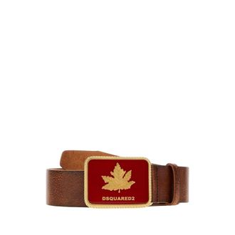 Dsquared2 Cintura Canadian Heritage - - Accessories - Uomo - Marrone - 110 CM