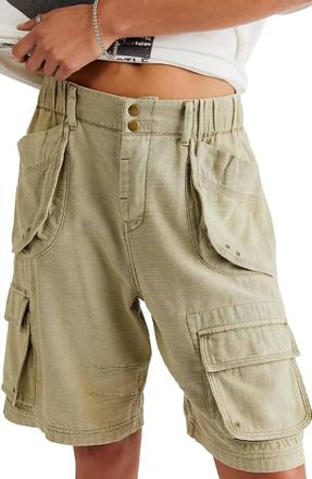 Free People Womens Caymen Cargo Short In Light Willow
