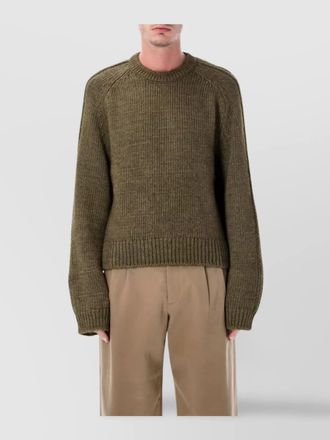 Our Legacy silk wool ribbed round neck sweater