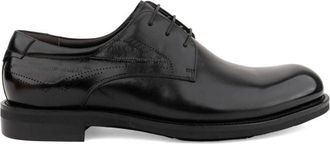 Alberto Gozzi Black Closed Lace-Up Polished Leather Formal Shoes