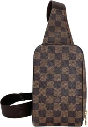 Louis Vuitton Pre-owned Damier Canvas Sling Bag - Dames - Vintage Schoudertas - Bruin - ONE Size - Vintage