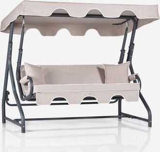 Emob Columpio De Jard&iacute;n Convertible Con Toldo Olea - Gris Claro