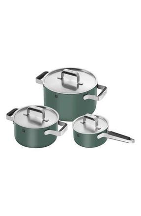 Zwilling Pure 6-Piece Stainless Steel Cookware Set in Green at Nordstrom Rack