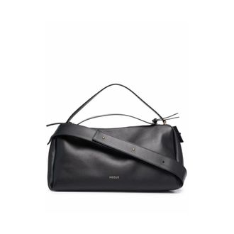 Neous Handbags, female, Black, Size: ONE SIZE Black Leather Shoulder Bag