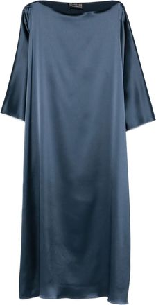 Gianluca Capannolo Laura midi-jurk met boothals - Blauw