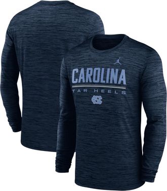Jordan Brand Mens Jordan Brand Navy North Carolina Tar Heels Sideline Velocity Dri-FIT Long Sleeve T-Shirt at Nordstrom, Size Xx-Large