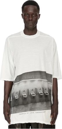Rick Owens Jumbo SS T-Shirt - Heren - T-shirts - Wit - M - Katoen - Tops