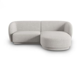 CXL by Christian Lacroix Sof&aacute; esquinero modular derecho 3 plazas tejido chenilla plata jaspeada