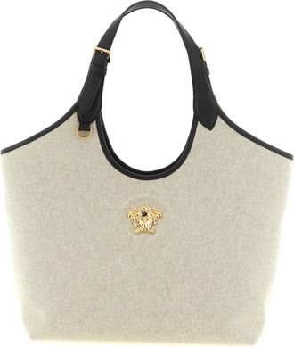 Versace Beige La Medusa Tote
