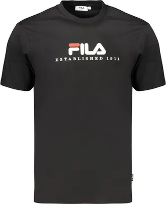 Fila Zwarte Katoenen Heren T-shirt