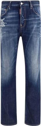 Dsquared2 Jeans met verweerde wassing en slim fit - Heren - Slim Fit Jeans - Blauw - XL - Katoen - Jeans