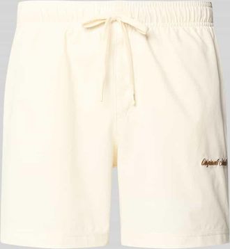 Jack & Jones Jack & Jones Badehose mit Label-Stitching Modell MAUI in Offwhite, Gr&ouml;&szlig;e XXL