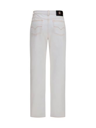 Versace High-Waisted Cotton Denim Jeans - White