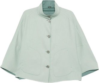 Moorer Short Loose Fitting Jacket With High Collar