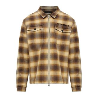 AllSaints Bellas Shirt - Heren - Casual Overhemden - Beige - XL - Katoen - Overhemden